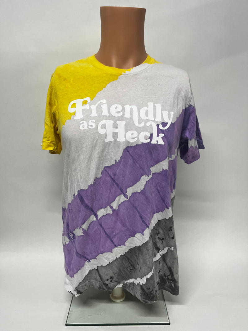 Proud As Heck: Non-Binary Flag Tie Dye Tee