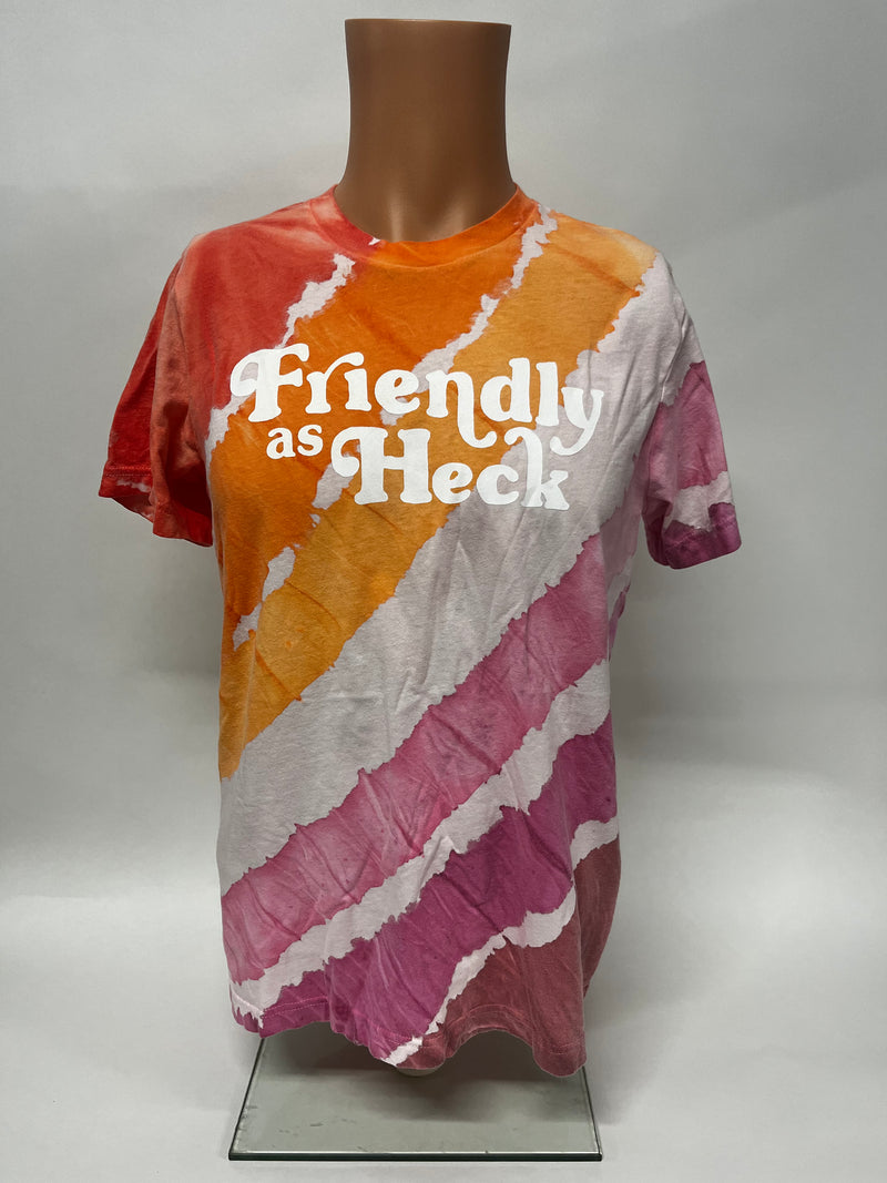 Proud As Heck: Lesbian Flag Tie Dye Tee